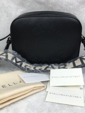 Stella McCartney Black Stella Logo mini bag IN BLACK